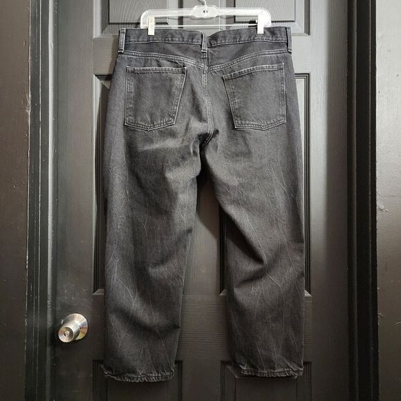 Old Navy Sz. 14 High-Waisted Slouchy Straight Cropped Distressed Jeans - Picture 10 of 12